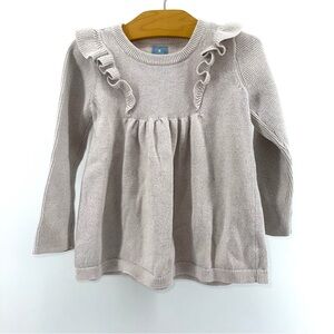 Baby Gap Toddler Girls Cream Ruffled Tunic Sweater